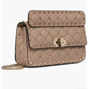 Valentino Garavani Small Napa Rockstud Spike Leather Shoulder Bag